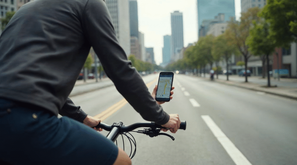 Calculer itinéraire vélo avec smartphone GPS