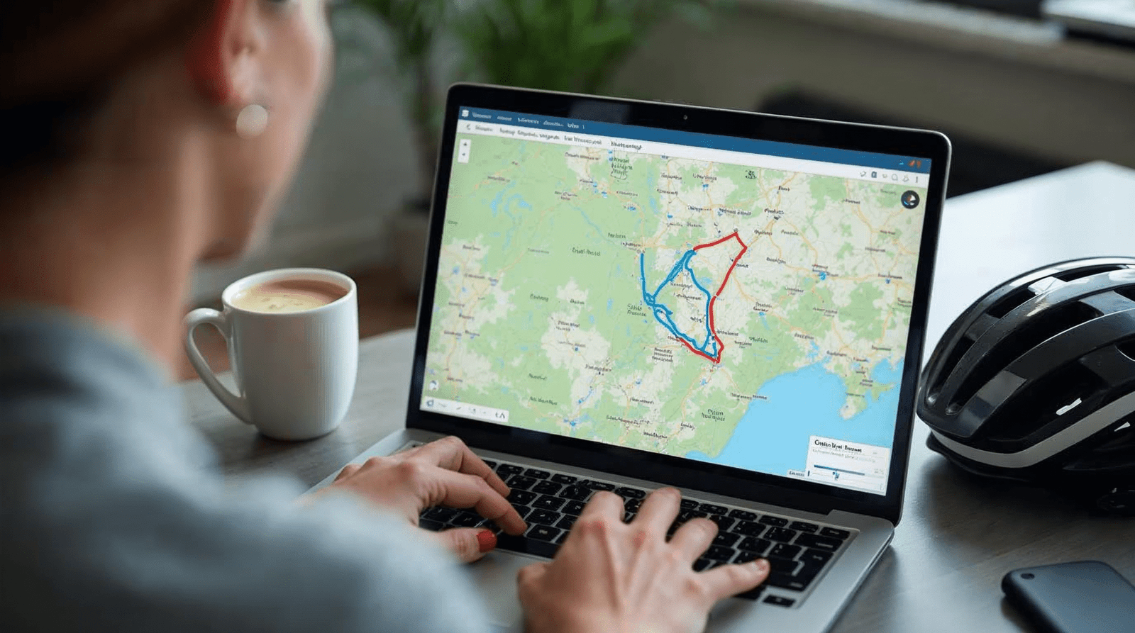 Planification parcours vélo sur ordinateur